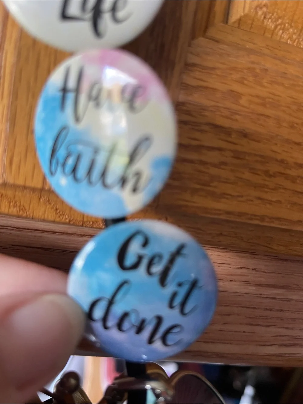 inspirational magnet buttons set of 6
